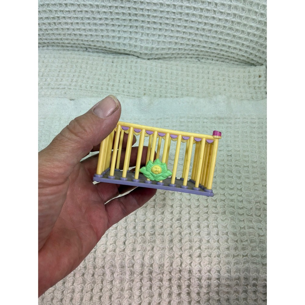 Kidcore Cabbage Patch Kids Miniature Toy Crib OS Purple Yellow 1984 Vintage
